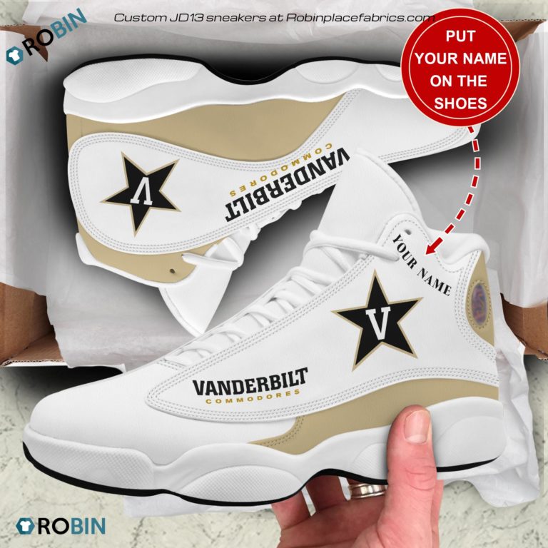 Personalized Vanderbilt Commodores Air JD13 Shoes