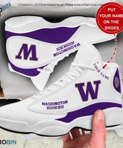 Personalized Washington Huskies Air JD13 Shoes, Custom Sneakers Personalized Washington Huskies Air JD13 Shoes, Custom Sneakers