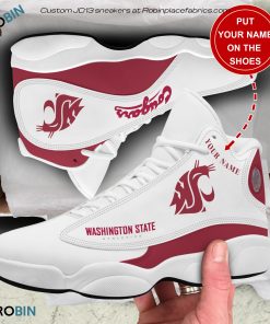 Personalized Washington State Cougars Air JD13 Shoes, Custom Jordan 13 Sneakers