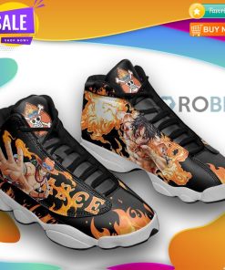 Portgas d ace  jd 13 sneakers, one piece custom shoes