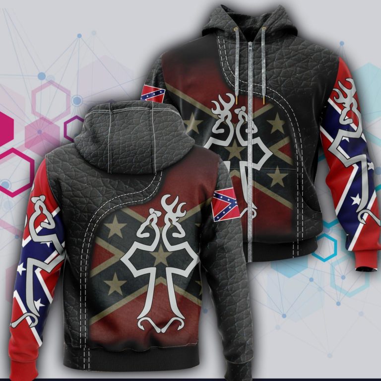 Confederate Flag Southern Hunting Cross AOP Hoodie and Zip-up