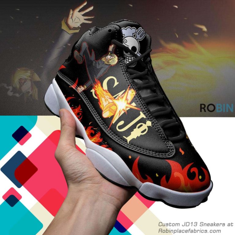 Sanji diable jambe  jd 13 sneakers, one piece custom shoes