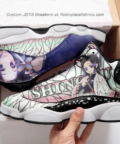 Shinobu kocho  jd 13 sneakers, demon slayer custom shoes