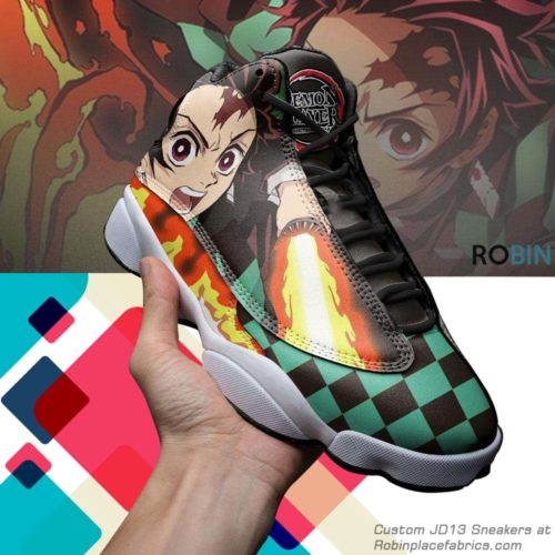 Best Demon Slayer Tanjiro Shoes, Kamado Tanjiro Kimetsu No Yaiba Custom ...