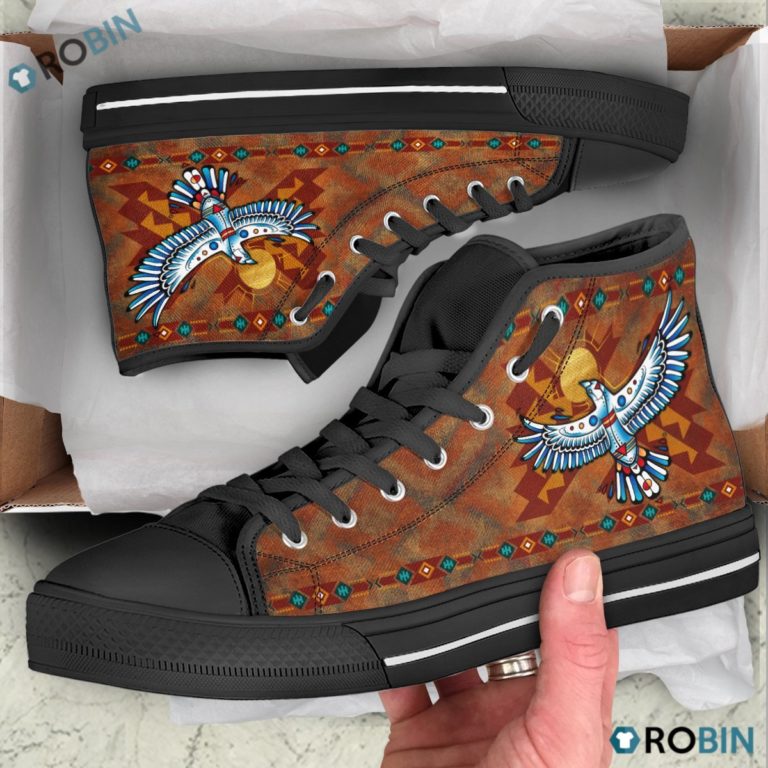 Thunderbird With Sun High Top Shoes