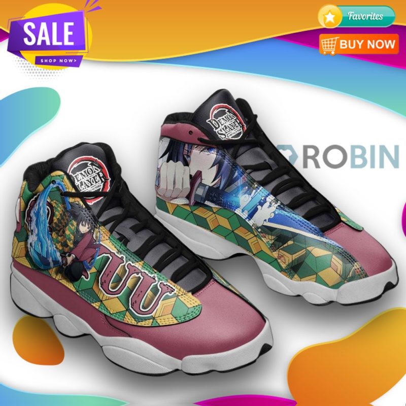 Tomioka giyuu  jd 13 sneakers, demon slayer custom shoes