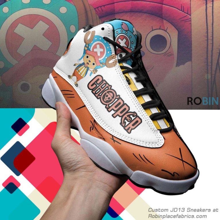 Tony tony chopper  jd 13 sneakers, one piece custom shoes