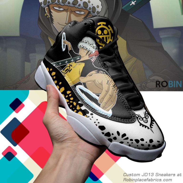Trafalgar law  jd 13 sneakers, one piece custom shoes