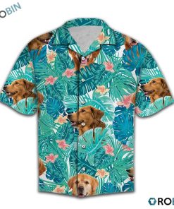 Tropical Golden Retriever Hawaiian Shirt