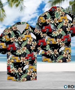 Truck Floral Vintage Hawaiian Shirt