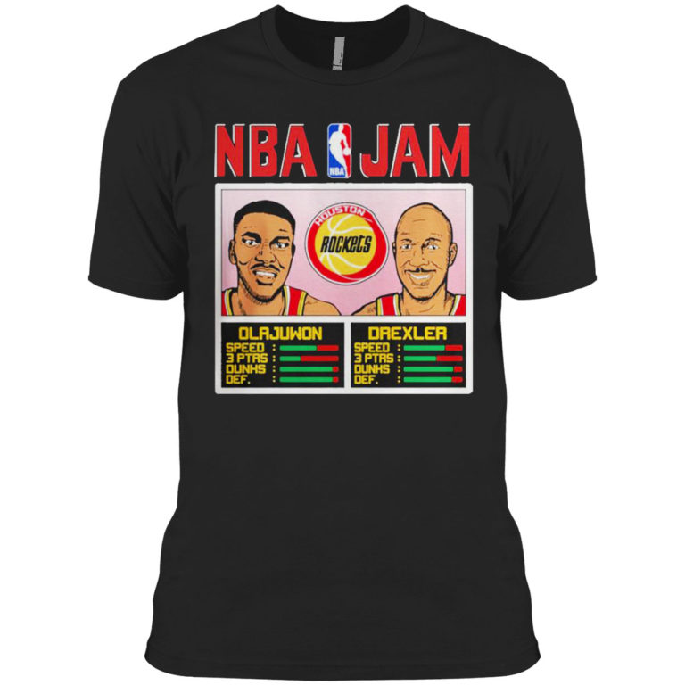 Nba jam rockets olajuwon and drexler shirt