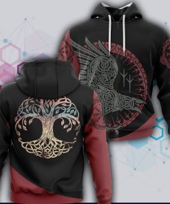 Viking Symbols Yggdrasil Tree Of Life Norse Viking 3d Hoodie