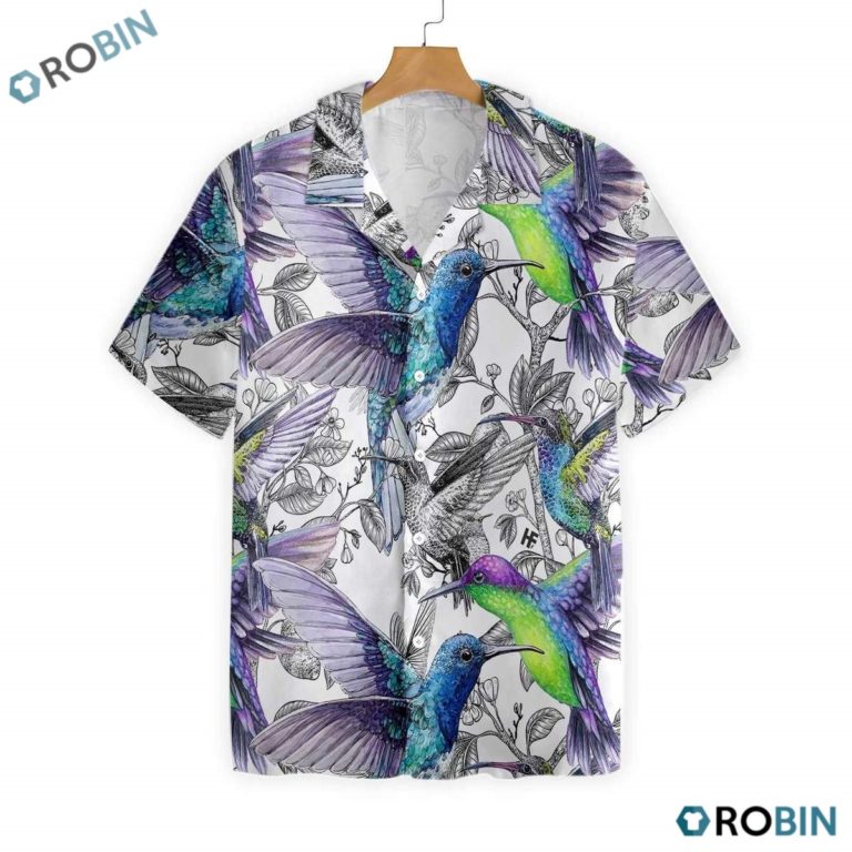 Vintage Hummingbirds Hawaiian Shirt, Button-up T-shirt