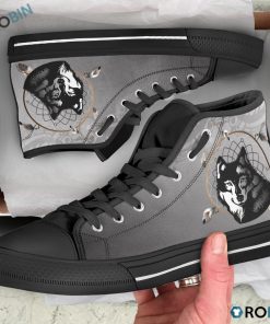 Wolf With Dream Catcher High Top Shoes