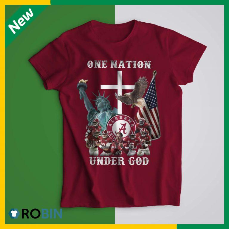 Alabama Crimson Tide One nation under God t-shirt