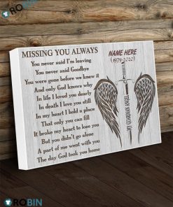 Personalized – Missing You Always Poster and Canvas