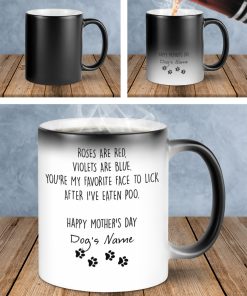 Gift for Dog parents, Mother’s day gift color changing mugs