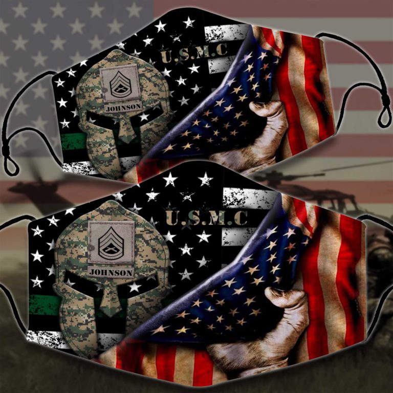Personalized US Marine Corps Spatan PM2.5 filter Face Mask