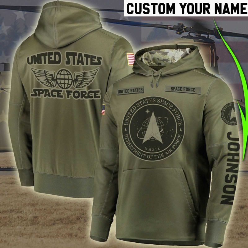 United States Space Force All Over Print Hoodie United States Space Force All Over Print Hoodie