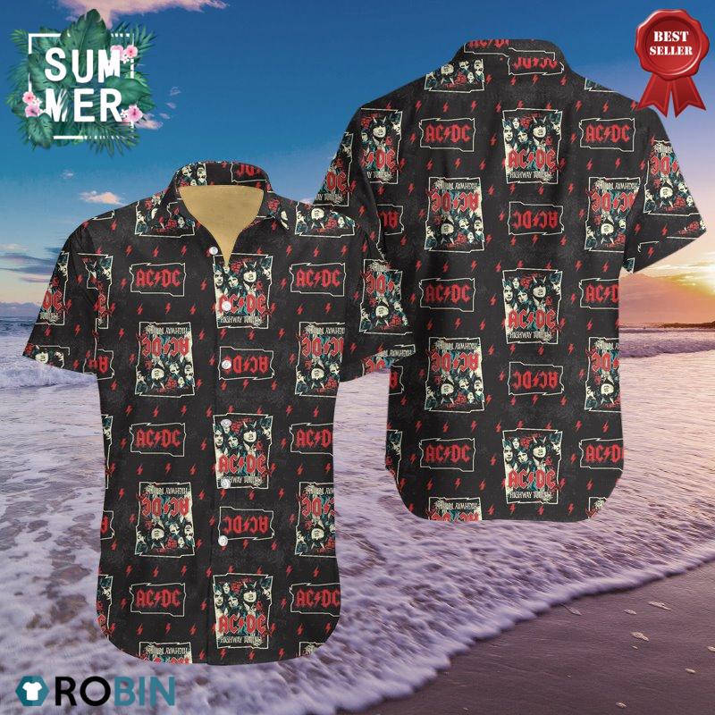 Ac Dc Aloha Shirt, Hawaiian Shirt 0410 - RobinPlaceFabrics