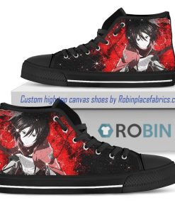 Attack On Titan Mikasa Ackerman Canvas High Top Shoes Attack On Titan Mikasa Ackerman Canvas High Top Shoes