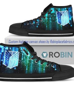 Attack On Titan Wings Freedom Canvas High Top Shoes Attack On Titan Wings Freedom Canvas High Top Shoes