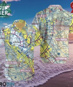 Aviation Chart Aloha Shirt 0410