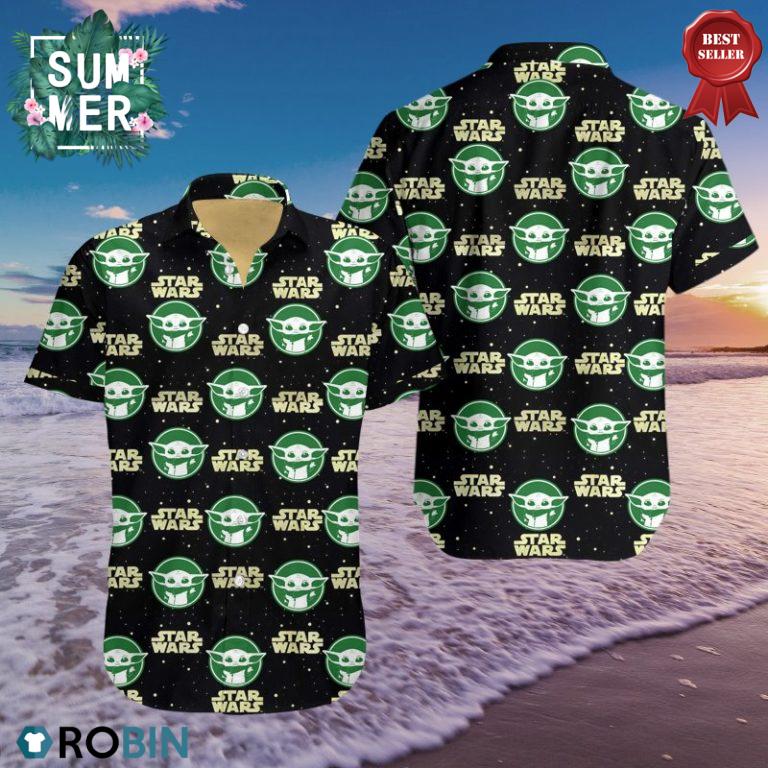Baby Yoda Star Wars Aloha Shirt