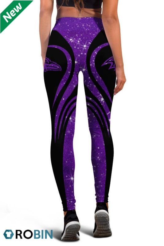Baltimore Ravens High Waisted Yoga Leggings