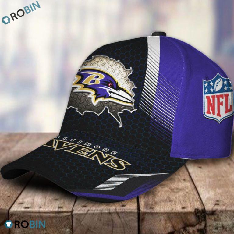 NFL Baltimore Ravens Football All Over Print Caps RobinPlaceFabrics