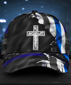 Blue Flag Jesus All Over Print Classic Cap