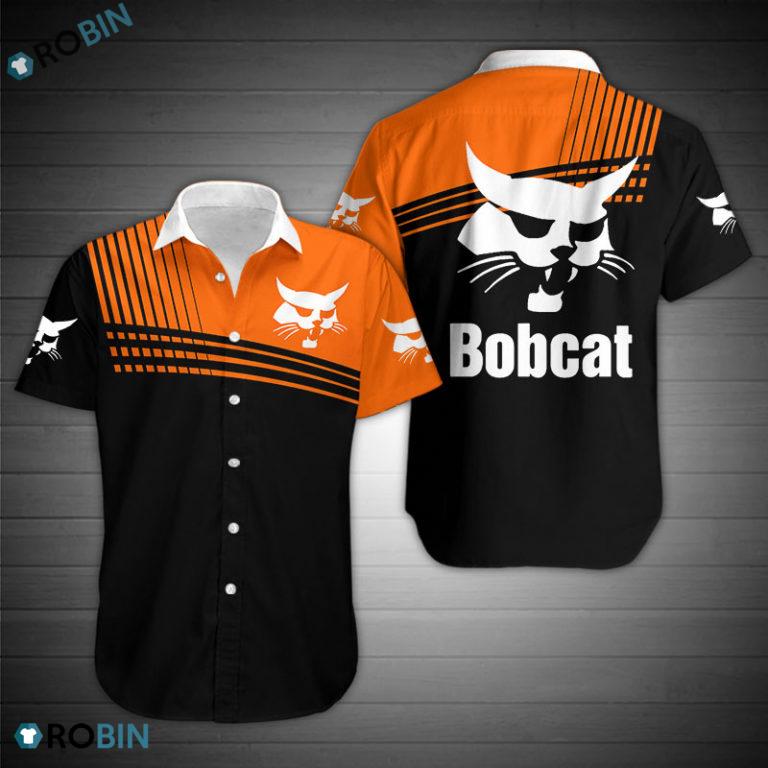 Bobcat Aloha Shirt, Button Up T Shirt