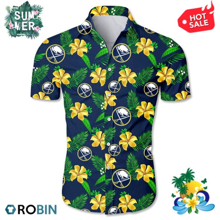 Buffalo Sabres Tropical Flower Hawaiian Shirt