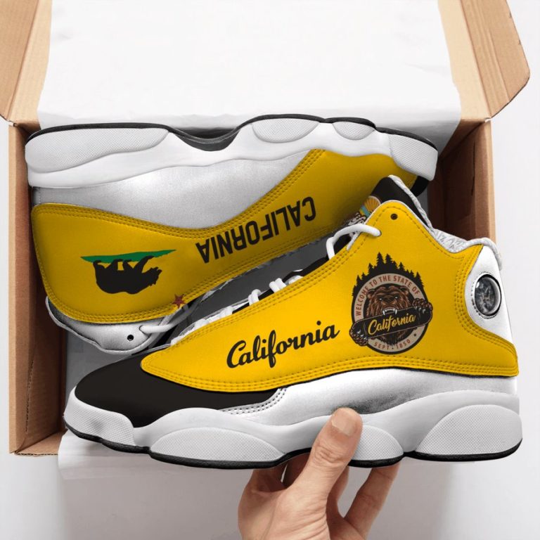 Custom California State Jordan 13 Sneakers RobinPlaceFabrics Custom California State Jordan 13 Sneakers RobinPlaceFabrics