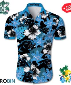 Carolina Panthers Tropical Flower Hawaiian Shirt