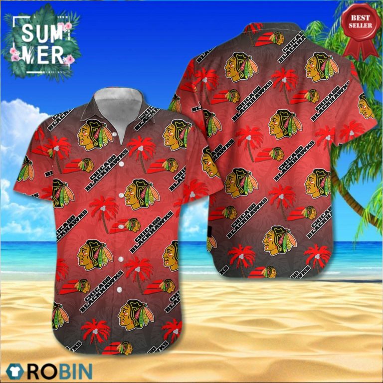Chicago Blackhawks Team 3D Print Hawaiian Shirt