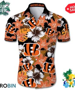 Cincinnati Bengals Tropical Flower Hawaiian Shirt