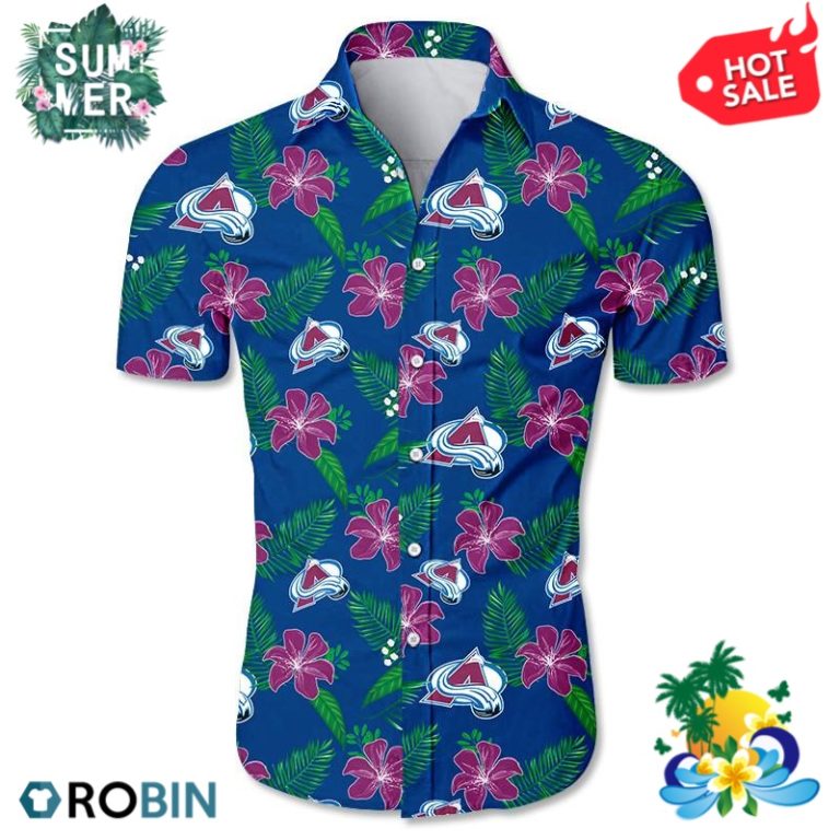 Colorado Avalanche All Over Print Aloha Shirt