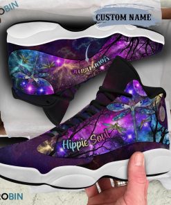 Customized Dragonfly Hippie Soul Jordan 13 Shoes