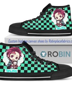 Demon Slayer Cute Tanjiro Canvas High Top Shoes Demon Slayer Cute Tanjiro Canvas High Top Shoes