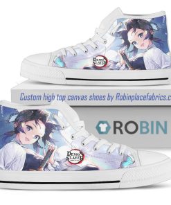 Demon Slayer Kochou Smiling Anime High Top Shoes Demon Slayer Kochou Smiling Anime High Top Shoes