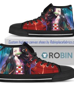 Demon Slayer Nezuko Canvas High Top Shoes Demon Slayer Nezuko Canvas High Top Shoes