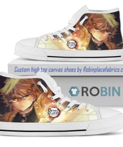 Demon Slayer Zenitsu Agatsuma Anime High Top Shoes Demon Slayer Zenitsu Agatsuma Anime High Top Shoes