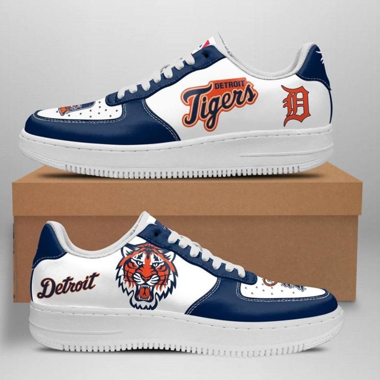 Detroit Tigers Baseball Team Nike Air Force 1 Shoes - RobinPlaceFabrics