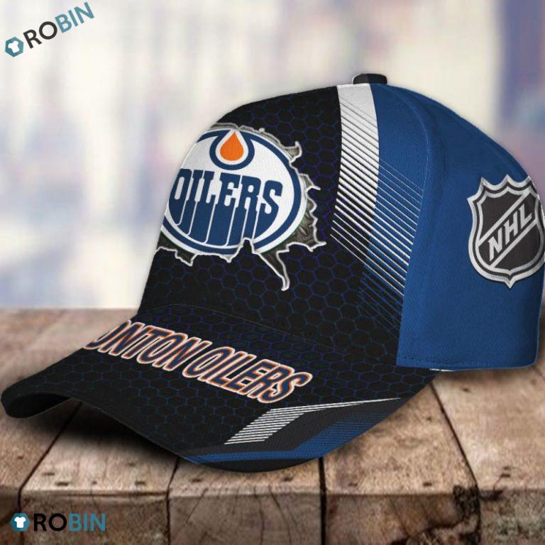 Edmonton Oilers All Over Print Caps RobinPlaceFabrics