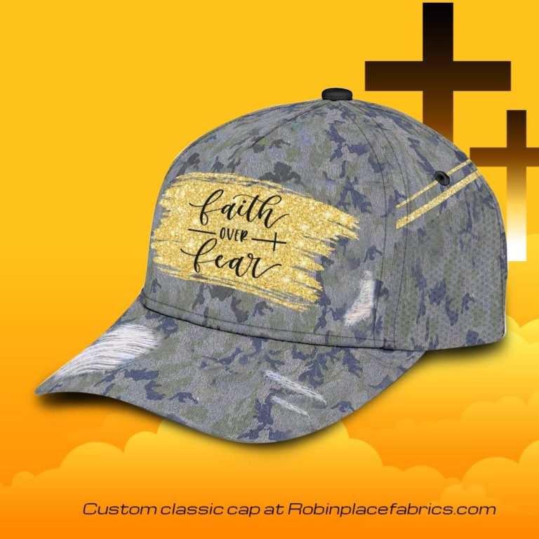 Jesus Faith Over Fear Camo All Over Print Classic Cap