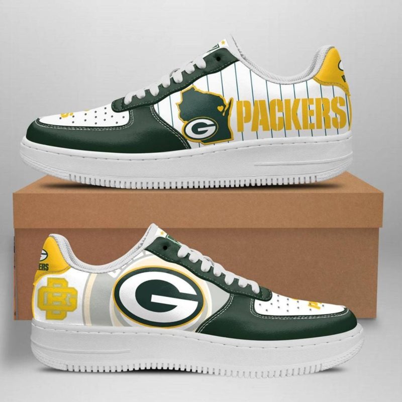Green Bay Packers Nike Air Force 1 Shoes - RobinPlaceFabrics