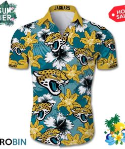 Jacksonville Jaguars Tropical Flower Hawaiian Shirt