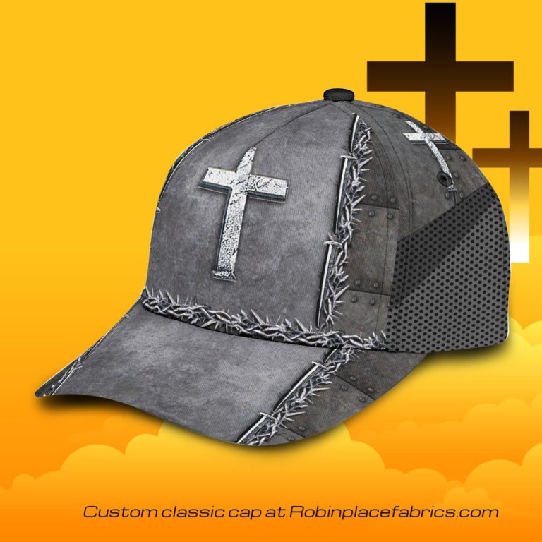 Jesus Is My Savior Silver Metal All Over Print Classic Cap