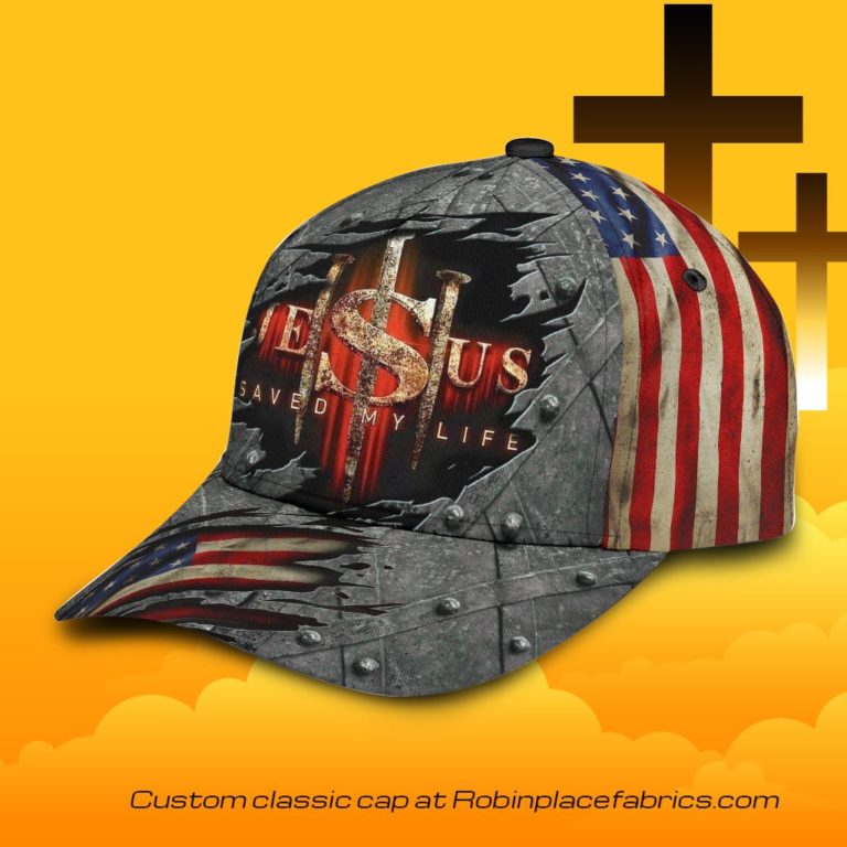 Jesus Saved My Life Crack Us Flag Classic Cap